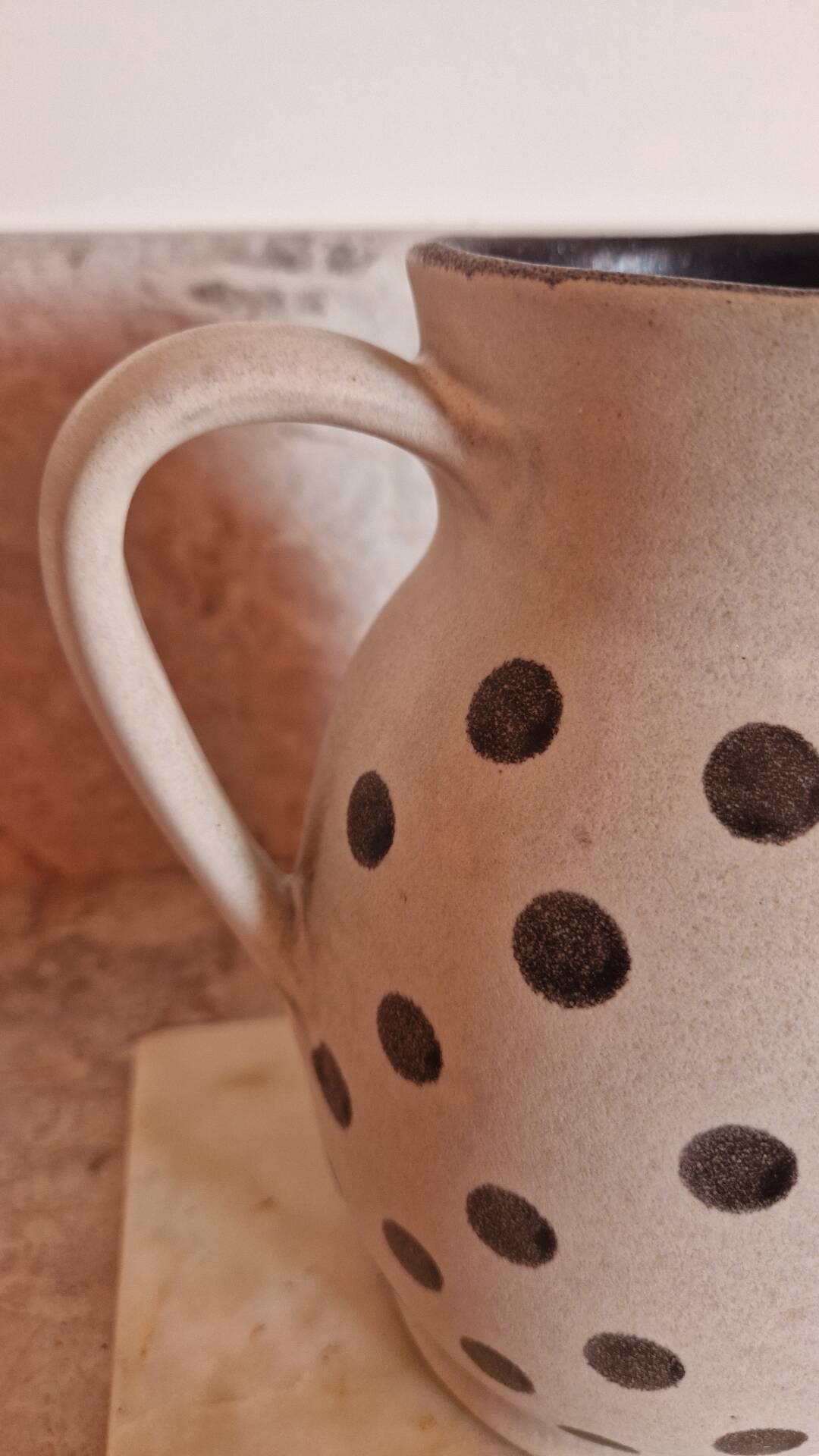 Handcrafted stoneware jug by Maison Maria Portugal (New)