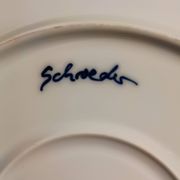 Large designer plate signed by Barbara Schroeder – 41 cm – Contemporary ceramic