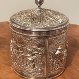 Silver-plated coffee box by Hooijkaas Silversmiths for Douwe Egberts 1960s