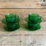 4 Arcoroc Sierra green cups