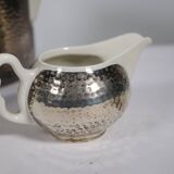 Service à thé Art déco par Hutschenreuther avec placage en argent WMF, années 1930
