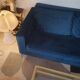 Canapé convertible velours bleu octave camif