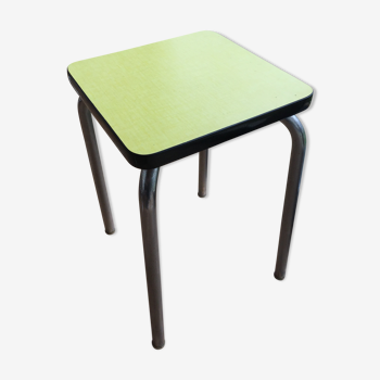 Canary bright yellow formica tabouret