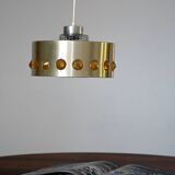 Metal and glass pendant lamp