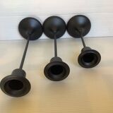 Trio of Scandinavian tulip-foot candlesticks
