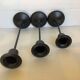 Scandinavian trio of candlesticks with tulip base