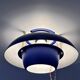 Suspension danoise El-Light bleu cobalt, années 1970