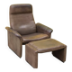 Vintage brown leather ds 50 by de sede, 1960s-1970s + stool