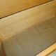 Trunk bench vintage wood and rattan of the 1950s