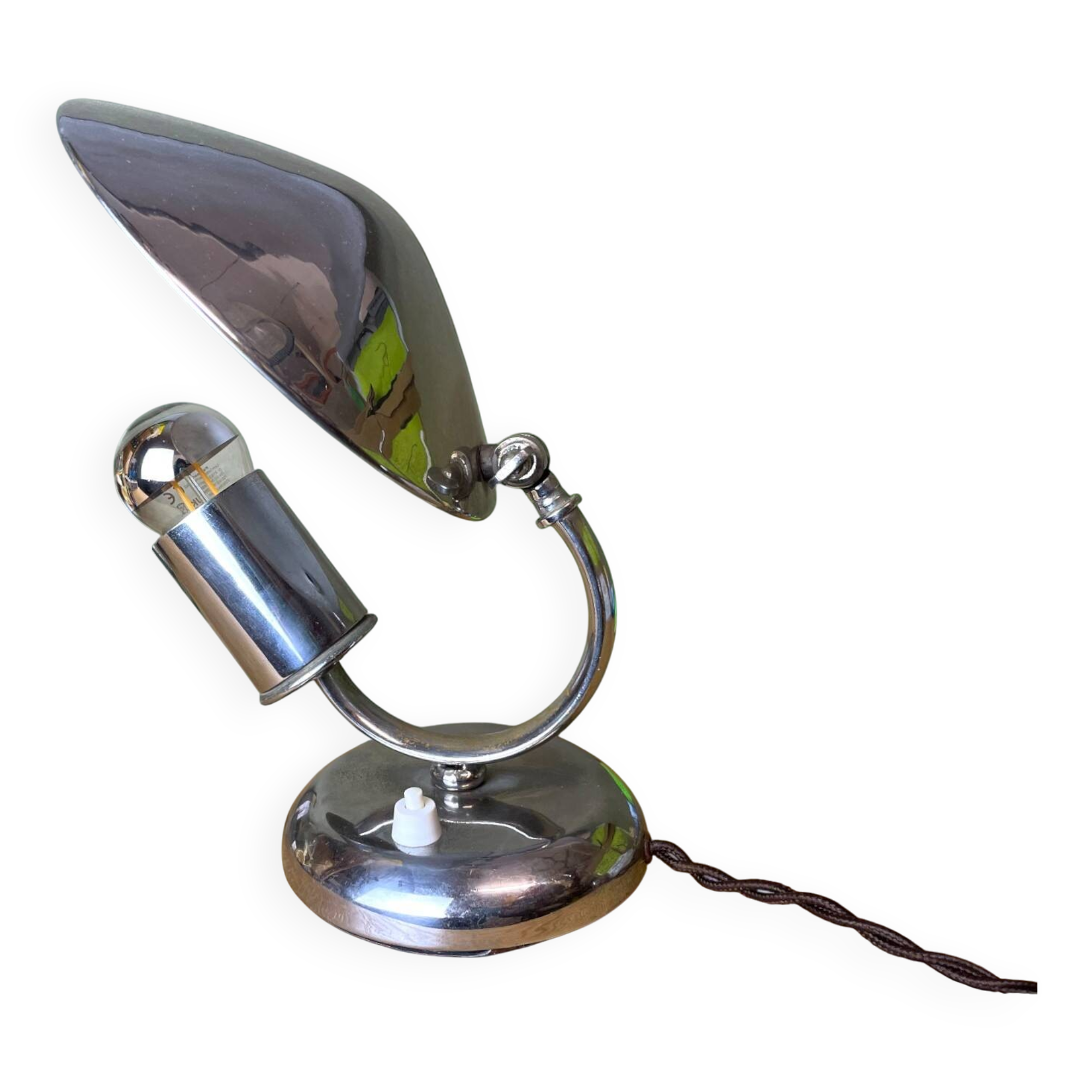 Bauhaus cromed table lamp