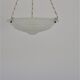 Suspension art nouveau style cacker in white frosted glass