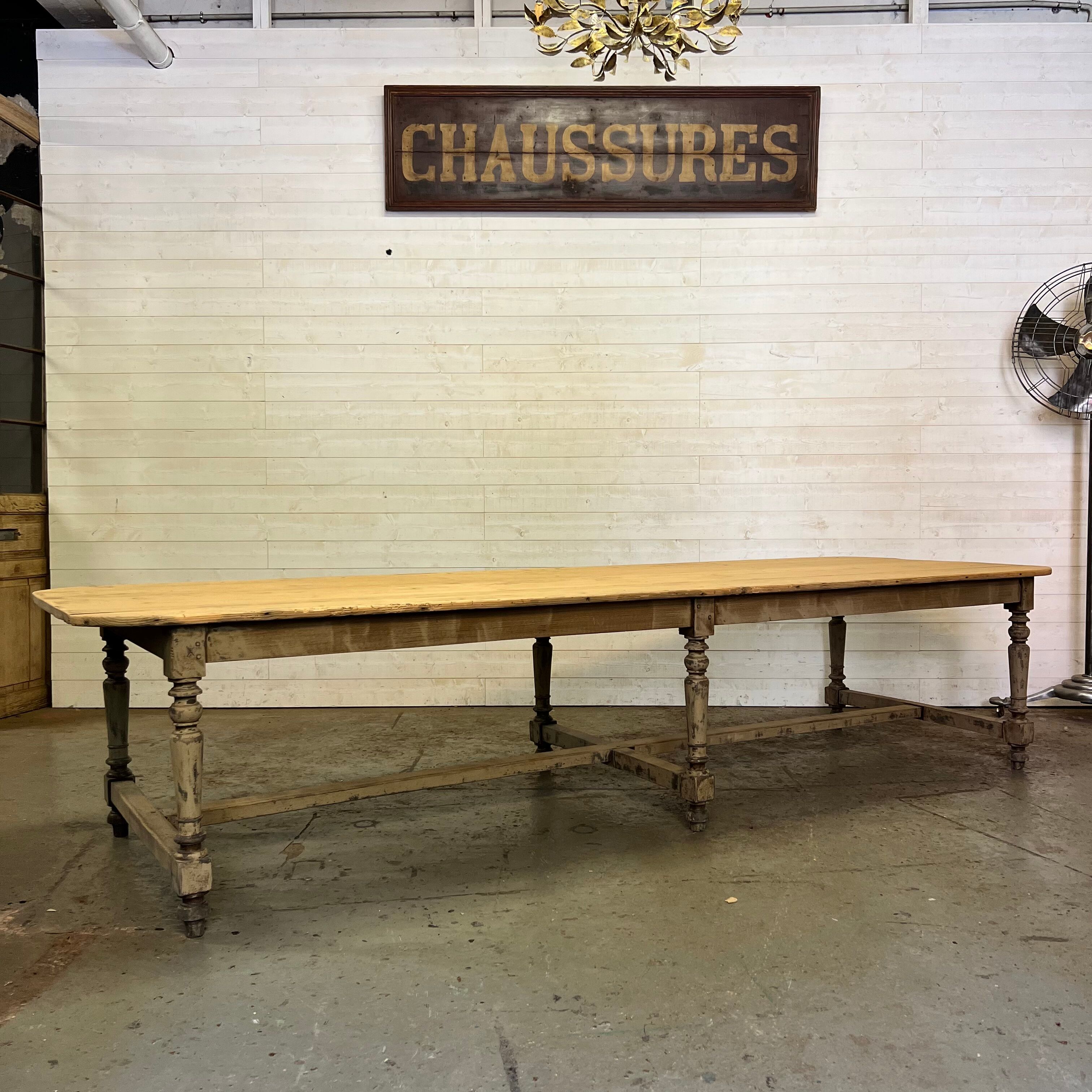 Table de ferme XXL patiné début XX e