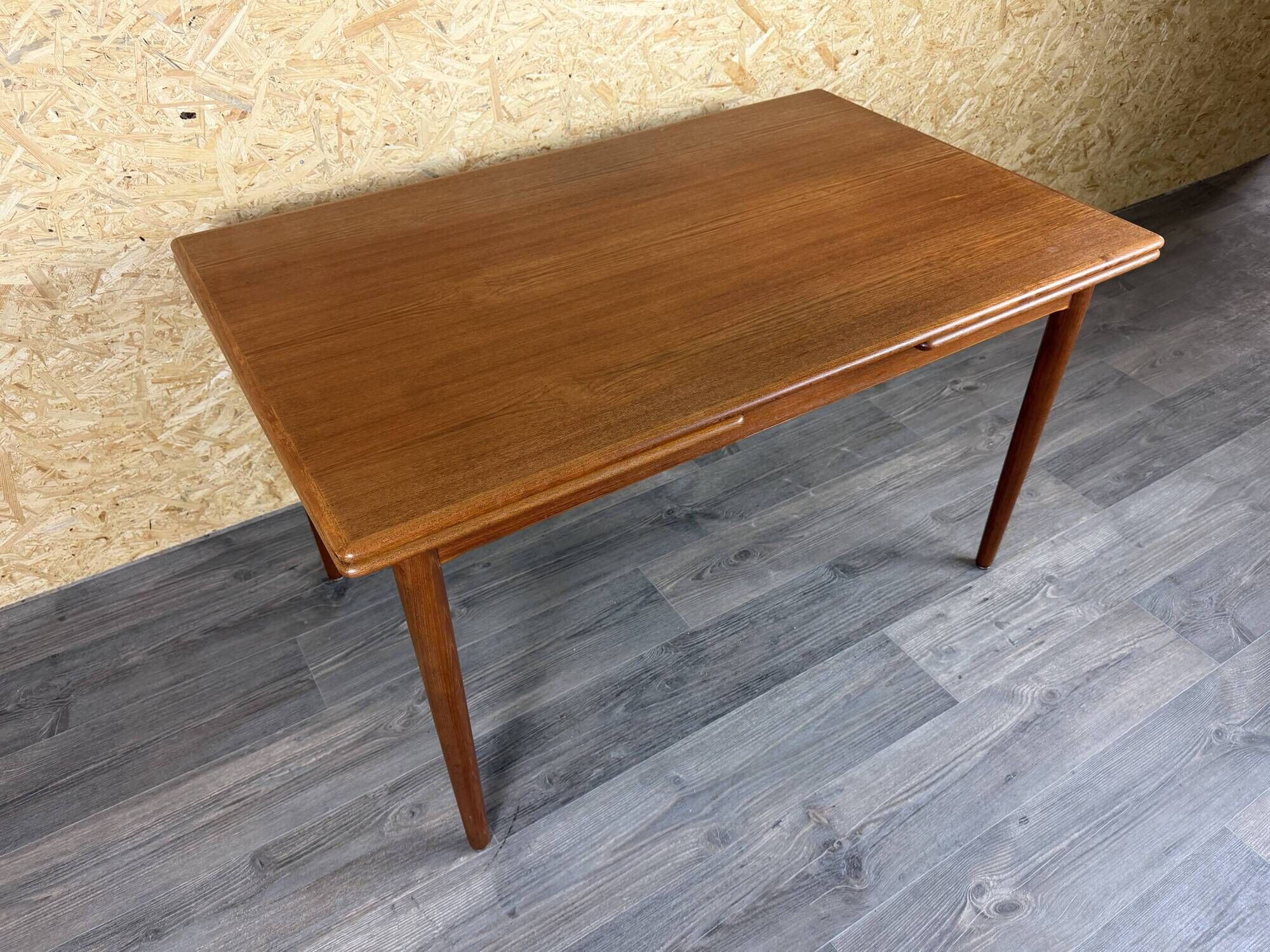 1960s 1970s Teak Extendable Dining Table Made in Denmark Danish Design