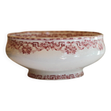 Ironstone salad bowl Moulin des loups, Athens model, red