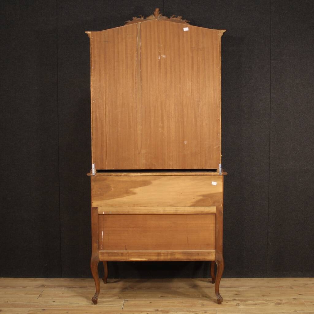 Elegant double-body Italian display cabinet from the 1950s