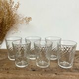 6 Arcoroc twisted glasses