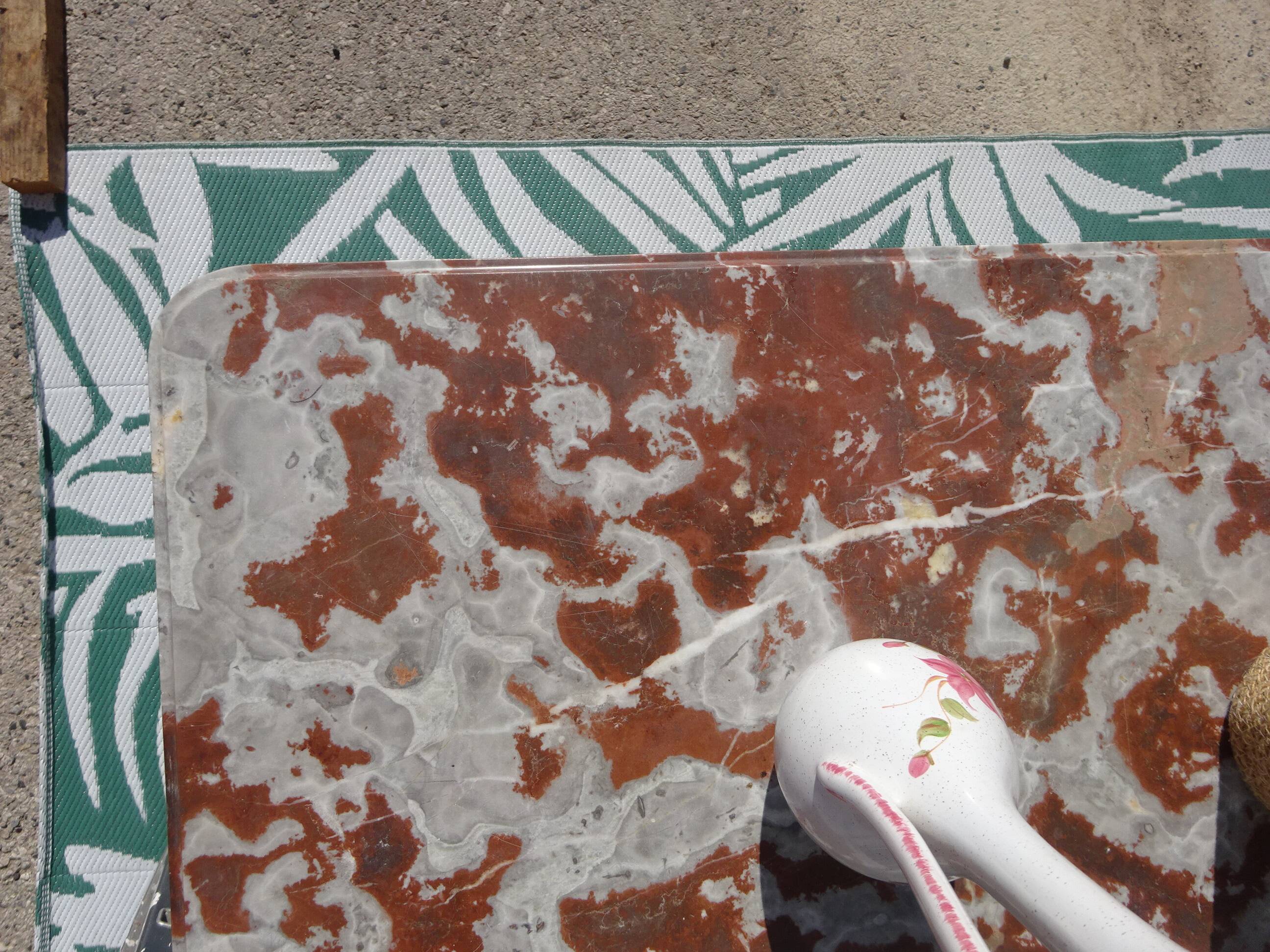 Art Deco buffet in walnut and marble