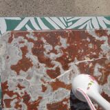 Art Deco buffet in walnut and marble