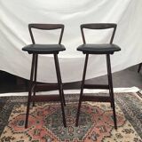 2 Scandinavian 50s bar stools