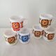 Set of 6 small Mobil Vintage coffee cups (Diameter 5.5)