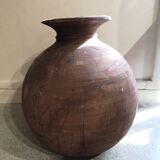 Old wooden pot