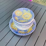Italian ceramic plates, Sunflower model