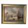 Alexandre Thomas Francia, oil on canvas with marine theme and sailboats