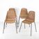 Set of 4 wicker and iron chairs