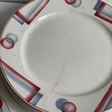 8 Digoin Sarreguemines plates