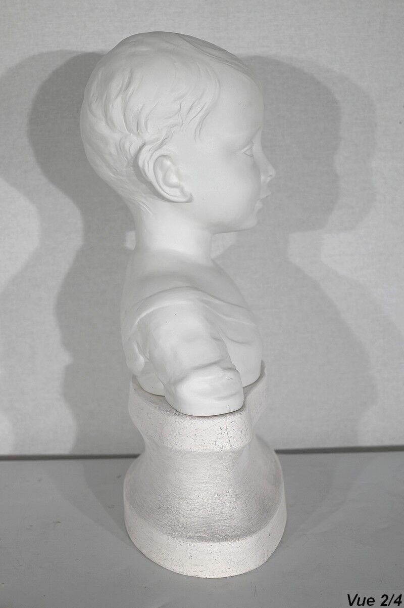 Children's bust in biscuit of limoges – early twentieth century