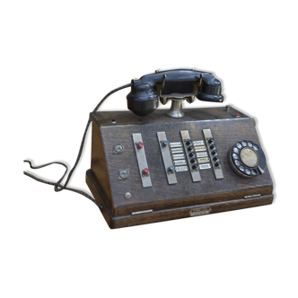 Wooden and Bakelite telephone 1930