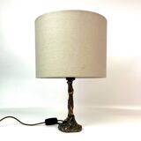 Mid century solid heavy 2,8kg abstract brutalist bronze lampe foot signed by artist