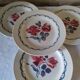 Flat earthenware plates by Digoin Sarreguemines