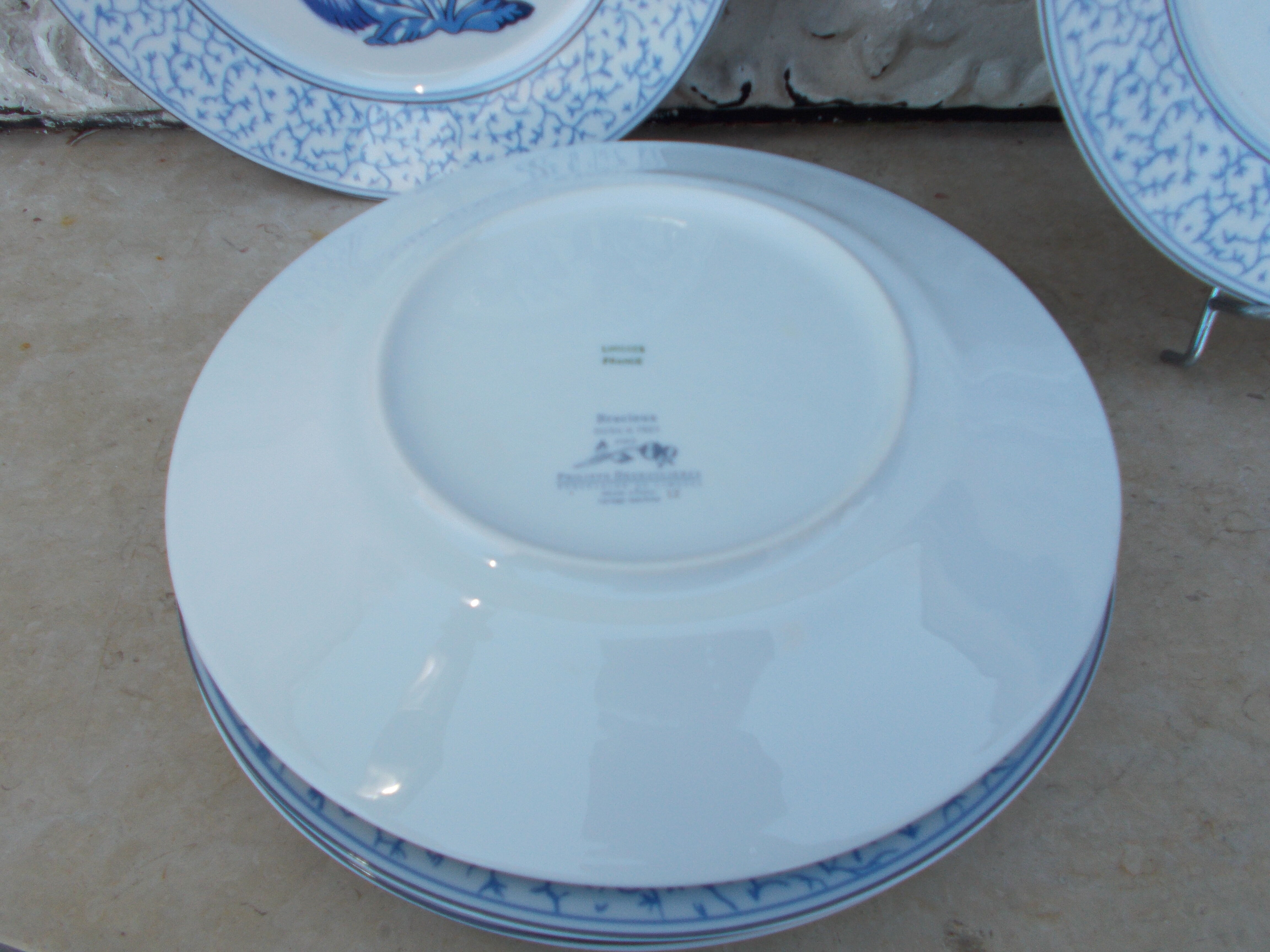 6 Limoges porcelain dessert plates Bracieux Deshoulieres