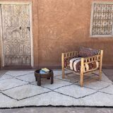 Beni Ourain Moroccan rug white - 296 x 200 cm