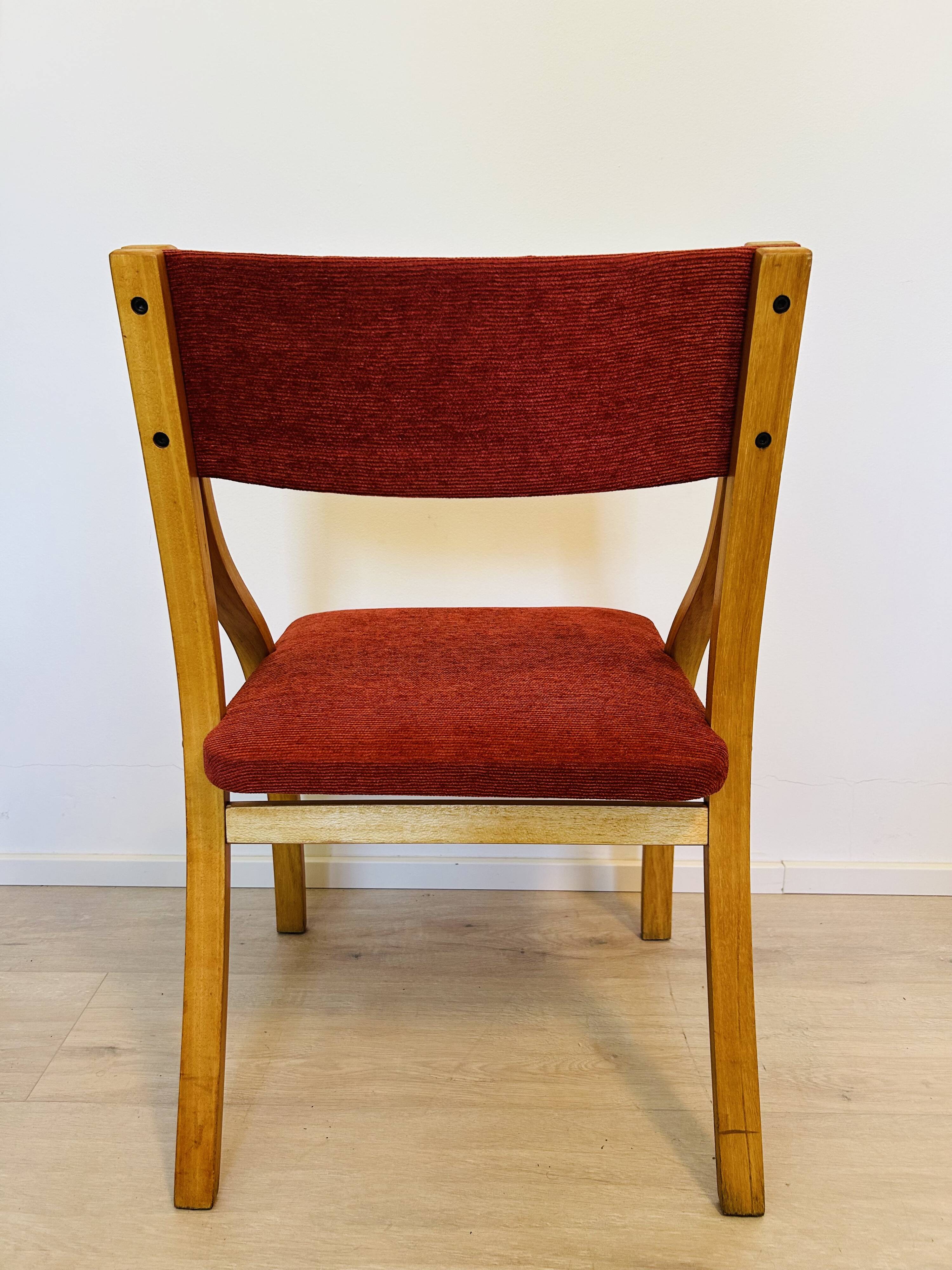 Vintage Dining Chairs by Ludvík Volák for Dřevopodnik Holešov, 1960’s, Set of 2