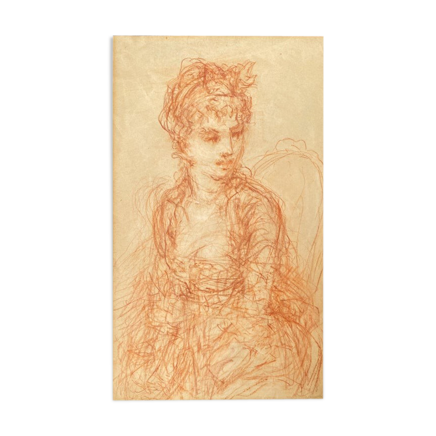 Blood portrait of a woman Period Napoleon I Early nineteenth century