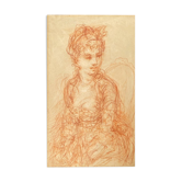 Blood portrait of a woman Period Napoleon I Early nineteenth century