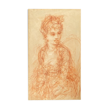 Blood portrait of a woman Period Napoleon I Early nineteenth century
