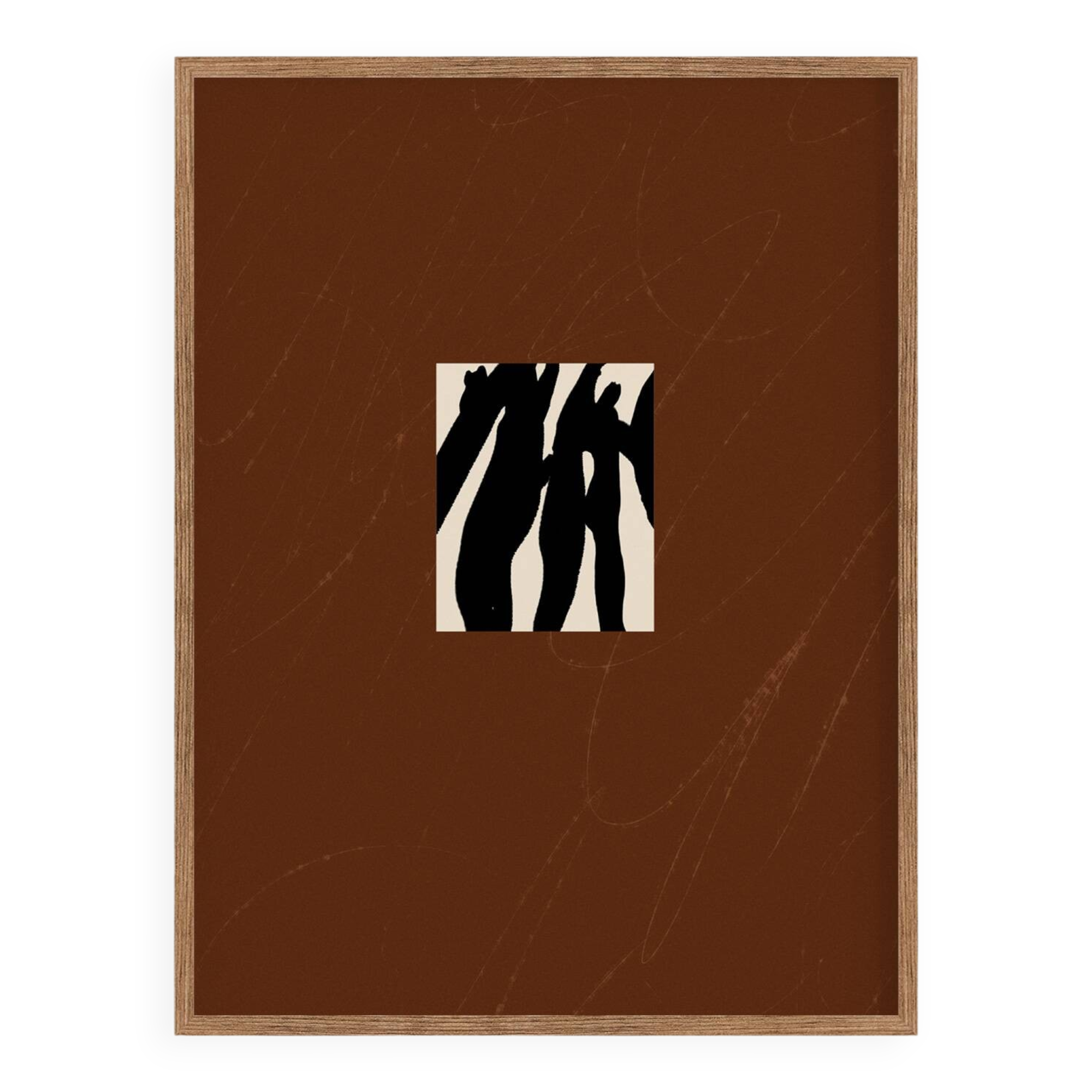 Abstract modern brown giclee print, 50x70cm