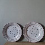 Set of 2 vintage plates geometric pattern Lunéville France