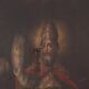 Ancient painting on a religious subject, oil on canvas, Italy 17th century.