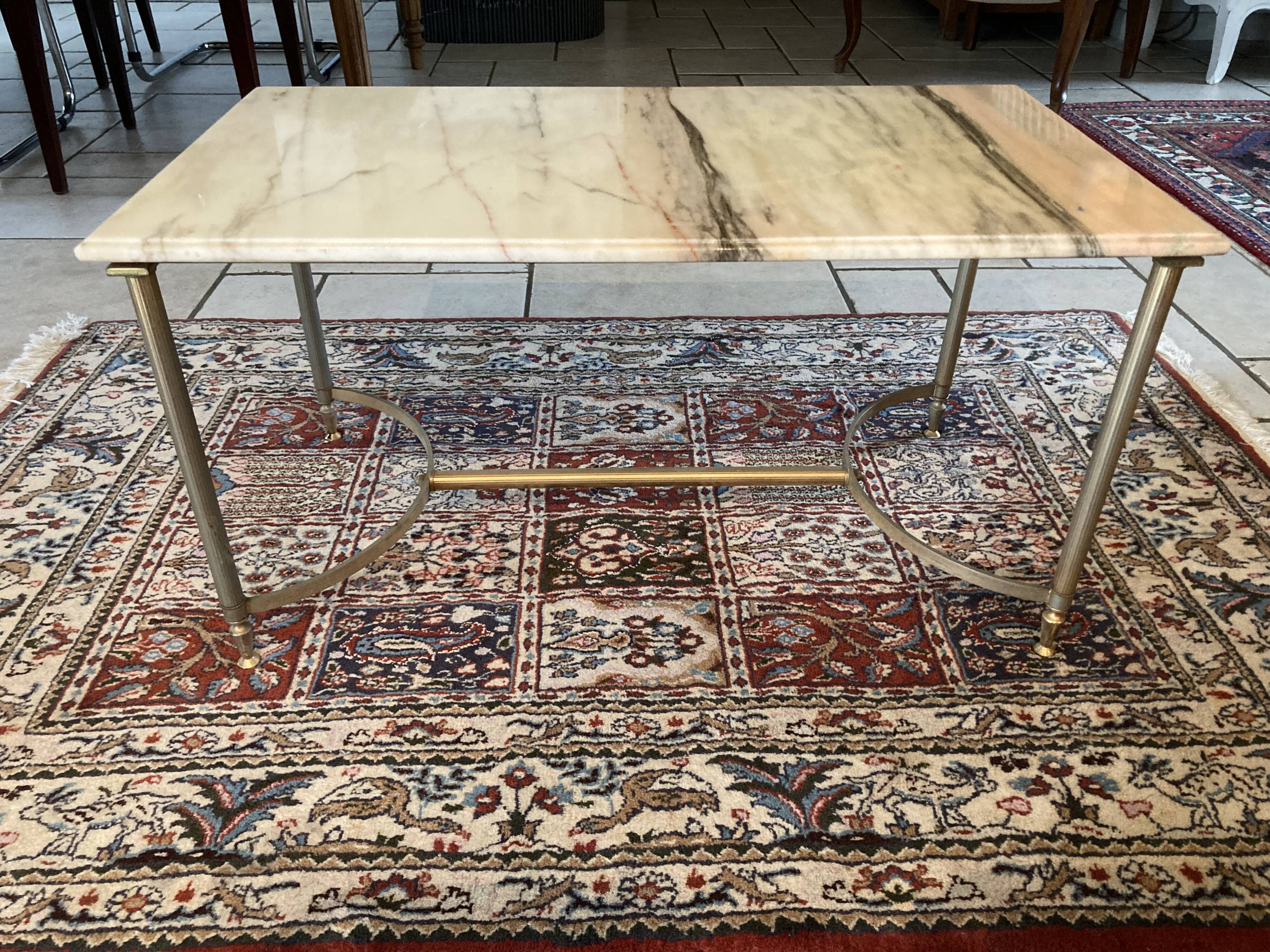 Table basse laiton et onyx