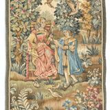 Louvières tapestry representing medieval scene