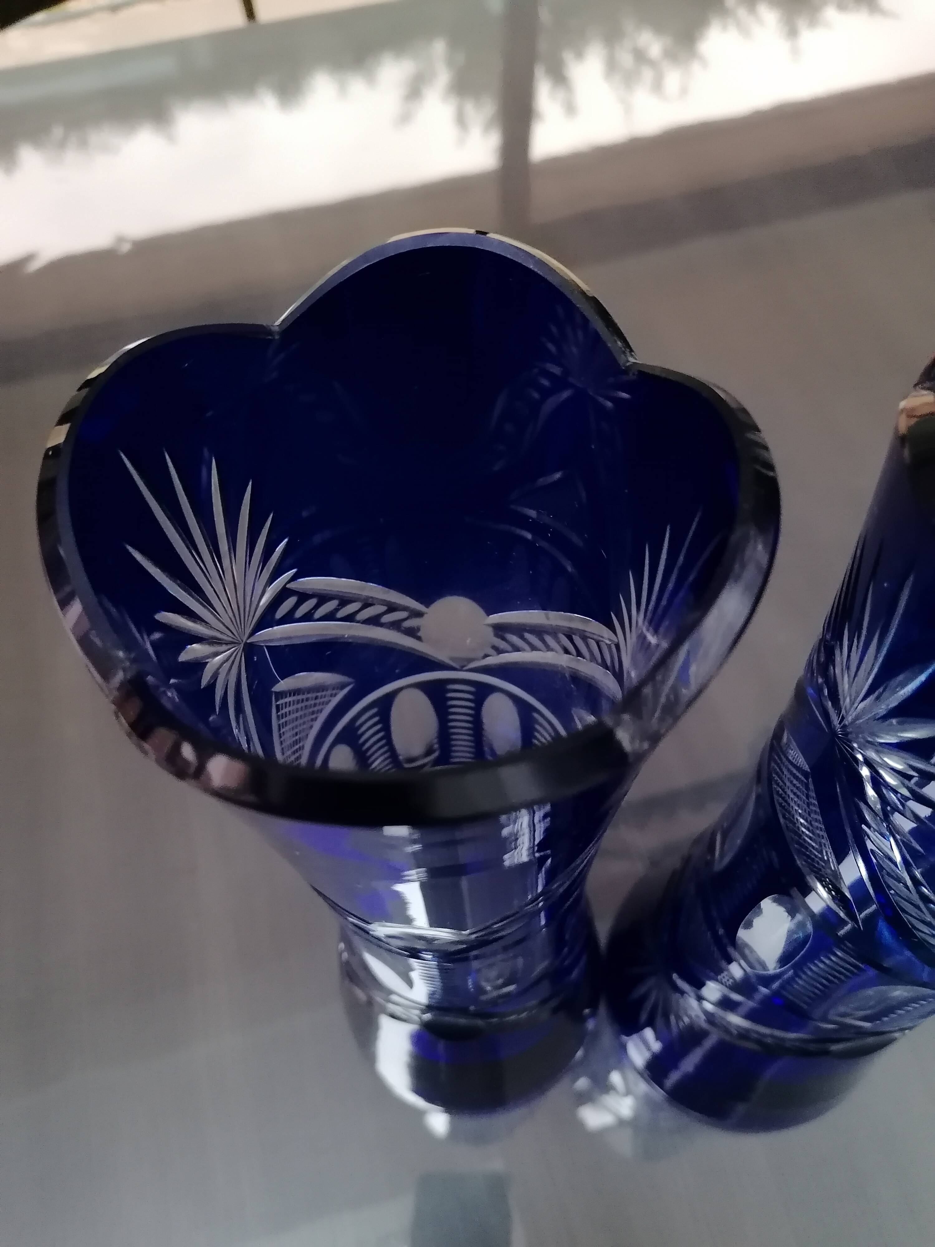 Bohemian crystal vase