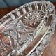 Vintage hand-cut Bohemian crystal bonbonnière Czechoslovakia