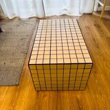 White/grey and black mosaic tile coffee table