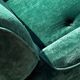 Green velvet armchair "spage age" by Beka, 1970