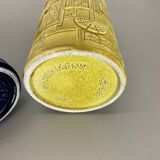 Set of 2 Multi-Color Fat Lava Op Art Pottery Vase by Bay Ceramics Germany, 1970s