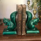 Pair of Art Deco ceramic book clamts